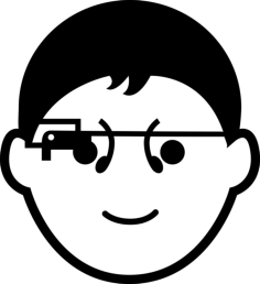 Boy With Google Glasses Outline Svg File, Free Vectors File
